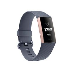 Fitbit Charge 3 Advanced Fitness Tracker with Heart Rate, Swim Tracking & 7 Day Battery - Rose-Gold/Grey, One Size