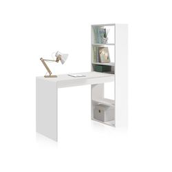 LOUNGITUDE Habitdesign Bureau avec étagère deskandsit mju2010004 120 x 53 x 144