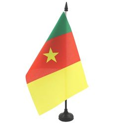 BANDIERA DA TAVOLO CAMERUN 21x14cm - PICCOLA BANDIERINA CAMERUNESE 14 x 21 cm - AZ FLAG