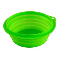 Kerbl Foldable Silicon Travel Bowl, 1000 ml, Green