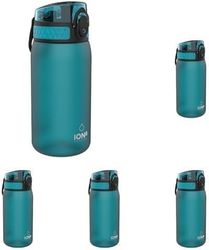 Ion8 Leak Proof Kids' Water Bottle, BPA, 400ml / 13oz, Aqua (Pack of 5)