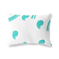 BonaMaison dekorativt kuddöverdrag, turkosvit prydnadskuddöverdrag, heminredning örngott för vardagsrum, soffa, sovrum, storlek: 45 x 60 cm - designad och tillverkad i Turkiet