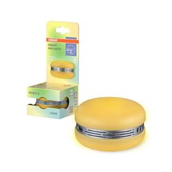 OSRAM Smart Macaron, Enceinte Bluetooth avec éclairage coloré Rotatif, synchronisation Musicale et minuterie Via Application – 3 Modes, appairage stéréo