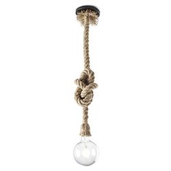 Wonderlamp Candeeiro suspenso de corda rústica E27, castanho, 150 cm (W-A000051)