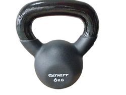 Athlyt Kettlebell Pesa Rusa de Neopreno, Unisex, Negro, 6 kg