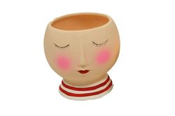 Mimbre Natural Pot de Fleurs en céramique (19,5 x 18,5 x 19 cm)