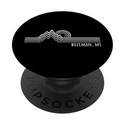 Bozeman Montana USA - Diseño retro de montaña PopSockets PopGrip Adhesivo