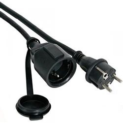 Perel EC10R15-G 3G1.5 Rubber Extension Cable 10 m Black