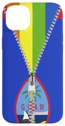 Divertente bandiera LGBT Guam Chamorro Pride Custodia per iPhone 14 Plus