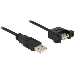 DeLOCK 1m 2xUSB2.0-A câble USB USB 2.0 USB A Noir