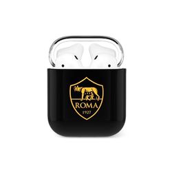 AS Roma RomaPodsPro Yellow, Cover Unisex Adulto, Nero, Airpods PRO