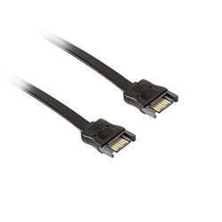 Ekon SATA-kabel, ATA-kabel, 7-polig, plat, 0,5 m, kreukvrij, 166 Mbit/s voor harde schijf, harde schijf, SSD, moederbord