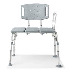 Medline Tub Transfer Bench with Anti-Slip Suction Feet, Lightweight for Easy Movement, for Use as a Shower Bench or Bath Seat, Blue - G3-200KBX1
