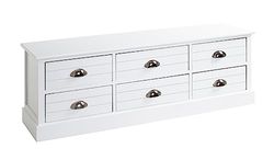 HAKU Möbel Komoda, Lite Drewno, D 30 x szer. 115 x wys. 40 cm, Biały