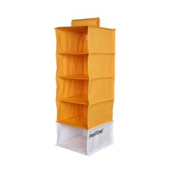PANTONE™ Organiseur de rangement à suspendre 5 compartiments vêtements et accessoires, organisateur de placard vertical pliable, séparateurs pour armoire intérieure de rangement et vêtements 84 x 30 x