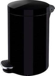 Helit H2404295 - zilverionen pedaalbak "the knight", 20 liter, zwart