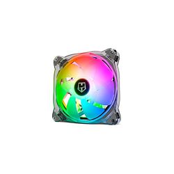 Nox Hummer X140-FAN -NXHUMMERX140FAN- ventola per case PC da 140 mm, ARGB, 7 pale traslucide, design super sottile e silenzioso, cuscinetti idraulici, supporto angolare in gomma
