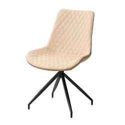 SHIITO Model Agnes moderne stoel voor woonkamer, eetkamer of slaapkamer, ecru 61 x 53 x 91 cm
