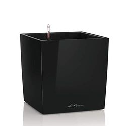 LECHUZA CUBE Premium 30 nero lucido 16469