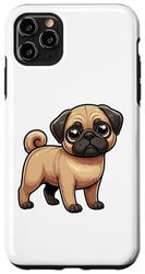 Carcasa para iPhone 11 Pro Max Funny pug dog - Lindo pug mama pug papá divertido pug