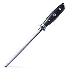 SHAN ZU Affilatura Acciaio per Coltelli Affilatura per Affilare i Coltelli in Acciaio Inossidabile Affilatore di Coltelli 20CM