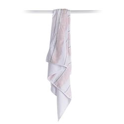 Lulujo 121-008-001 Couverture une Face en Mousseline de Coton/une Face en Jersey de Coton 96 x 96 cm