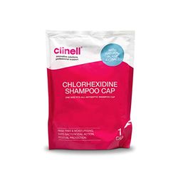 Clinell Chlorhexidine Antiseptic Shampoo Cap - Pack of 1 Cap - Anti-Bacterial, Use on Dry Hair, Kills Pathogens, Residual Protection - Rinse Free, One Step Solution