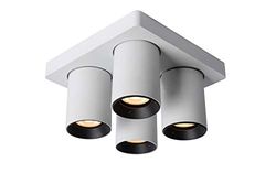 LUCIDE NIGEL - Spot plafond - LED Dim to warm - GU10-4x5W 2200K/3000K - Blanc