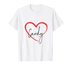 T-shirt personalizzata Candy I Heart Candy I Love Candy Maglietta