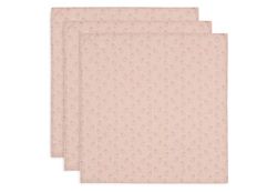Jollein Mousselin babydoek, Miffy Silhouettes, Wild Rose, verpakking van 3 stuks, 70 x 70 cm, 100% katoen, spuugdoeken voor baby's, Oeko-Tex gecertificeerd