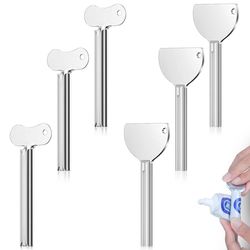 Zivacate Exprimidor de Pasta de Dientes, 6 Piezas Exprimidor de tubos, Exprimidor de Pasta de Dientes llave Metal, Dispensador de Pasta de Dientes, para Pasta de Dientes/Crema de manos