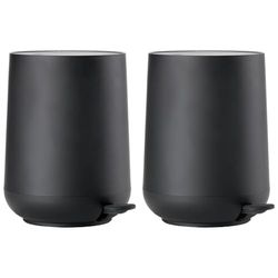 ZONE DENMARK, Nova Poubelle à pédale, pour salle de bain, noire, 5 l (Lot de 2)