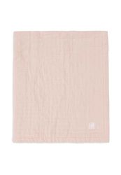 Jollein Couverture pour bébé en muslin jacquard, rose sauvage, 75 x 100 cm, 100% coton, pour berceau bébé, 0,5 tog, certifiée GOTS, motif jacquard