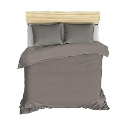 Set de funda nórdica + 2 fundas de almohada 240x220 Gris oscuro