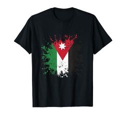 Bandera jordana, jordana, reino jordano, país de Jordania. Camiseta