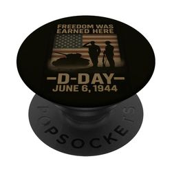 Día D 81 aniversario 1944-2025 Homenaje en recuerdo de veteranos PopSockets PopGrip Adhesivo