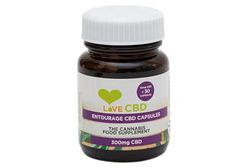 Love CBD Entourage CBD Capsules - 300mg Broad Spectrum - Vegan Friendly - 30 Capsules - UK Made