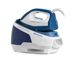 Orbegozo VP 8600 - Centro de Planchado a Vapor, Planchado en Seco y a Vapor, 2 Modos Funcionamiento, Modo Autolimpieza, Regulador de Temperatura, Depósito de Agua Extraíble 2 L, 2400 W, Blanco Y Azul