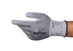Ansell Hyflex 11-754 Guantes de Trabajo de Seguridad, Protección Mecánica, Talla 11 (2XL), Gris (12 Pares)