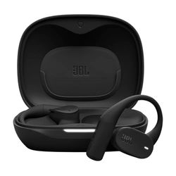 JBL Sense Lite Auriculares inalámbricos Abiertos True Wireless, diseño de Gancho para Oreja, conducción aérea, OpenSound, 32 h de autonomía, Resistencia al Agua/Polvo IP54, Headphones, Negro