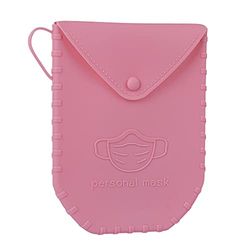 Porte-masque en silicone avec fermeture à bouton