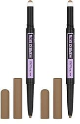 Maybelline Express Brow Duo Eyebrow Filling, Natural Looking 2-In-1 Pencil Pen + Filling Powder Dark Blonde (Pack of 2)