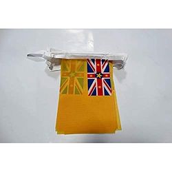 AZ FLAG Slinger, 12 m, 20 Niue vlaggen, 45 x 30 cm, Niuese vlag, 30 x 45 cm