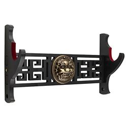 Ekkhysis Support Mural Katana Kylin 2 V elours Katana Rembourré，Support Sabre, Crochets Ajustables pour Tanto Rapier Light Saber Samurai Sword Cosplay Blade Tanjirou Demon Slayer Weapon Rack