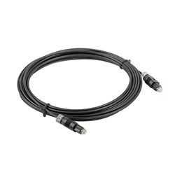 Optische audiokabel Toslink Lanberg CA-TOSL-10CC-0010-BK, 1 m, zwart