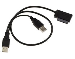 KALEA-INFORMATIQUE MINISATA-naar-USB 2.0 converteradapter, Hiermee kun je een smalle SATA harde schijf of brander gebruiken op een USB-poort
