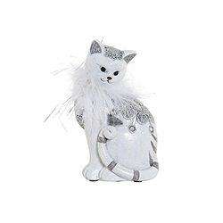 DKD Home Decor Statuetta decorativa Resina Gatto (10 x 7 x 17 cm)