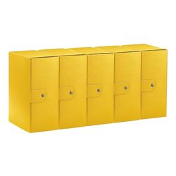 Esselte C35 EUROBOX 390335090 Project File Folder with Button Closure, 25 x 35 cm, Spine 15 cm, Yellow, Pack of 5