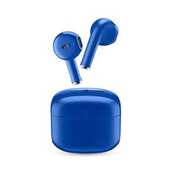Music Sound SWAG Auricolari Wireless a Capsula, Bluetooth, 20 Ore di Riproduzione, Auto Pairing, Controlli Touch, Case Compatto - Blu
