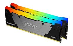 Kingston FURY Renegade RGB 32Go 3200MT/s DDR4 CL16 DIMM (Kit de 2) 1Gx8 Mémoire pour PC de Game - KF432C16RB12AK2/32